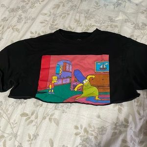 Bart and Marge Simpson crop top